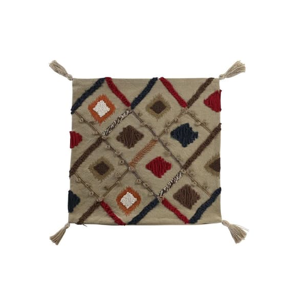 Pudebetræk DKD Home Decor Multifarvet Frynse 50 x 1 x 50 cm