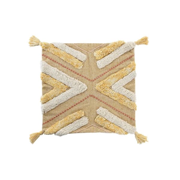 Pudebetræk DKD Home Decor Gul 50 x 1 x 50 cm