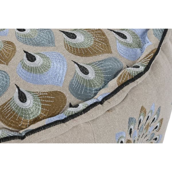 Puf DKD Home Decor Blå Beige