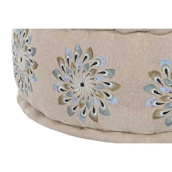 Puf DKD Home Decor Blå Beige