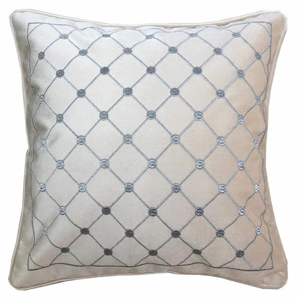 Tyyny DKD Home Decor 8424001850327 Harmaa 45 x 10 x 45 cm Valkoinen Vinoneliö