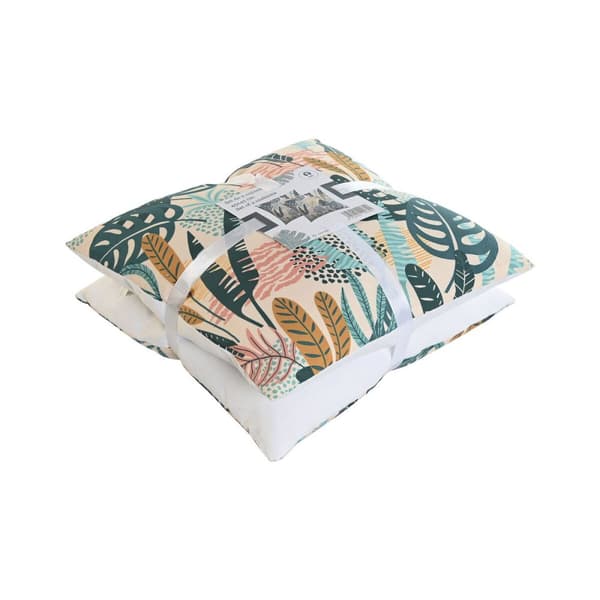 Sæt med puder Home ESPRIT Jungle 45 x 5 x 45 cm (2 enheder)