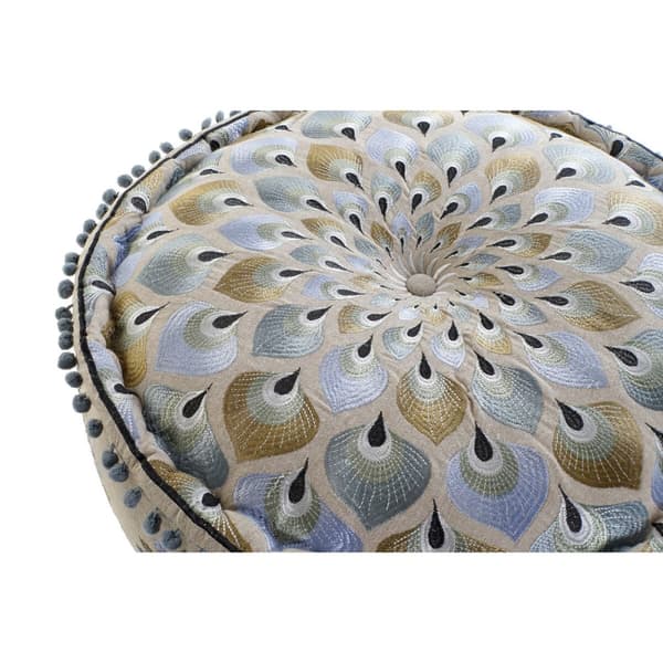 Pehmustettu istuin DKD Home Decor Sininen Beige
