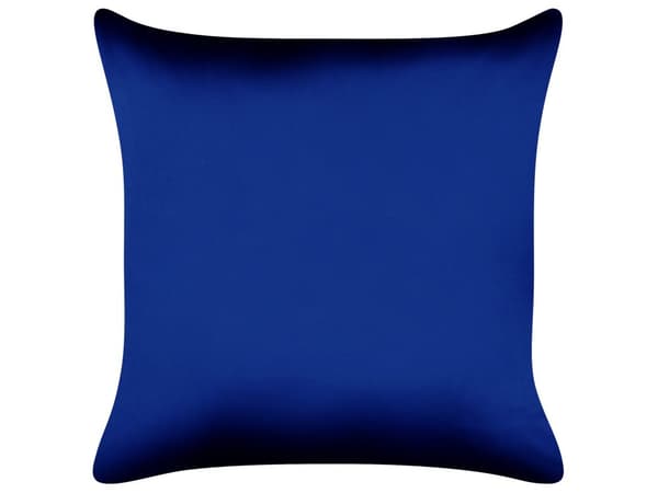 Sett med 2 Puter i Blått Fløyelsstoff Julemotiv Hjort Mønster 45 x 45 cm Dekorasjonstilbehør