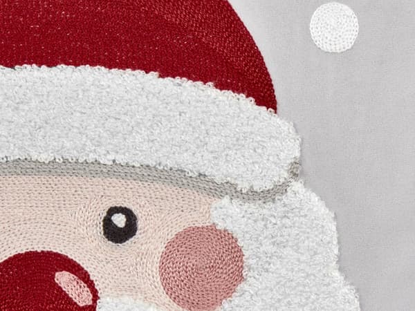 Prydnadskuddar 2 st Grå Sammetstyg Julmotiv Jultomte Tomte Kuddar 45 x 45 cm Dekorationstillbehör