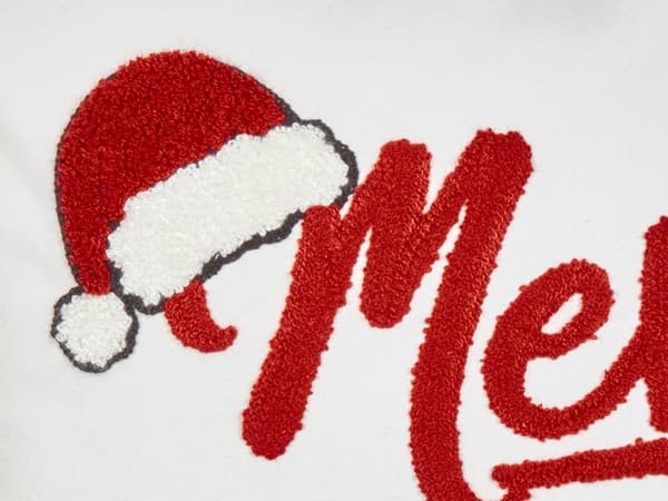 Prydnadskuddar 2 st Röd och Vit Bomullstyg Julmotiv 45 x 45 cm Dekorationstillbehör