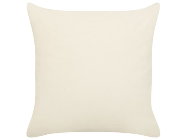 Set med 2 Prydnadskuddar Beige Bomullstyg Julmönster 45 x 45 cm Dekoration Hemtillbehör Sovrum Vardagsrum
