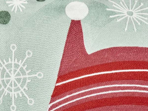 Prydnadskuddar 2 st Röd och Grön Bomullstyg Julmotiv 45 x 45 cm Dekorationstillbehör