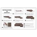 Miniatyrbild 2 av 2: Chaise longue-omslag med kort högerarm Hosteline OLIMPO Brun 48 x 29 x 14 cm