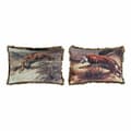 Miniatyrbillede 1 af 3: Pude DKD Home Decor 8424001718016 Dyr Polyester Aluminium Kolonistil (2 enheder)