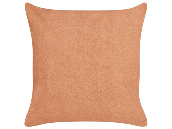 Sett med 2 Puter Oransje Polyester 45 x 45 cm med Broderi Avtakbart Trekk Hjemmetilbehør Stue