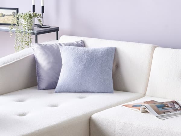Sett med 2 Puter Lilla Polyester 45 x 45 cm Avtakbart Trekk Hjemmetilbehør Stue