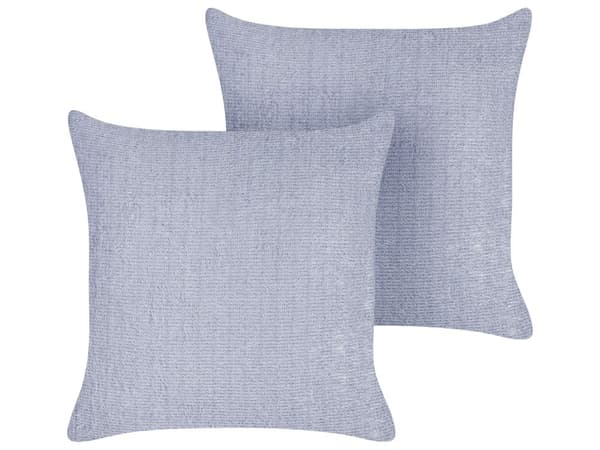 Sett med 2 Puter Lilla Polyester 45 x 45 cm Avtakbart Trekk Hjemmetilbehør Stue