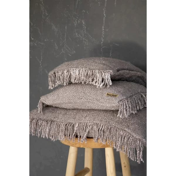 Rootz Pude -dækning - Pearl Gray - Boho Pillowcase - Tekstureret pude - Håndlavet stil - 60 cm x 60 cm