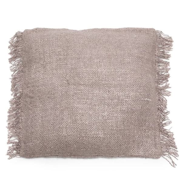 Rootz Pude -dækning - Pearl Gray - Boho Pillowcase - Tekstureret pude - Håndlavet stil - 60 cm x 60 cm