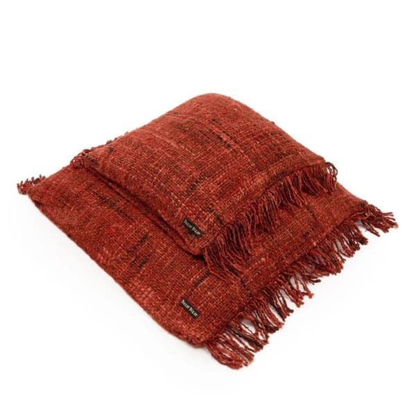 Rootz Oh My Gee Cushion Cover - Cherry Red Pillow Case - Throw Pillow Cover - Boho vibe - 40 cm x 40 cm x 10 cm