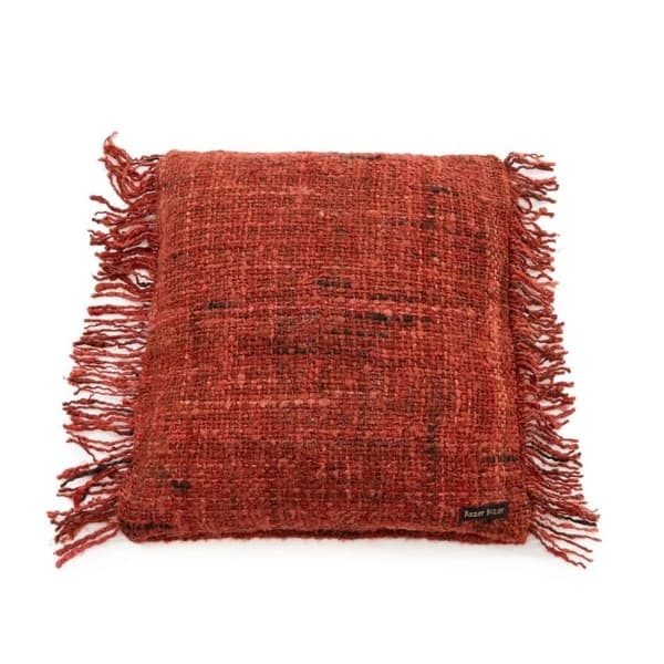 Rootz Oh My Gee Cushion Cover - Cherry Red Pillow Case - Throw Pillow Cover - Boho vibe - 40 cm x 40 cm x 10 cm