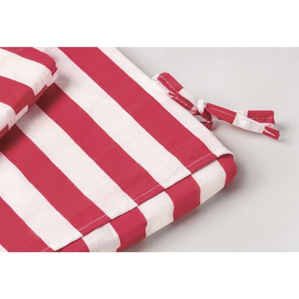 Rootz Seat Cushions 'Nicki Für 4' - Stripe Design - 2 -Part Set - 100% bomull - Bekväm - 89 cm x 19 cm x 1,5 cm