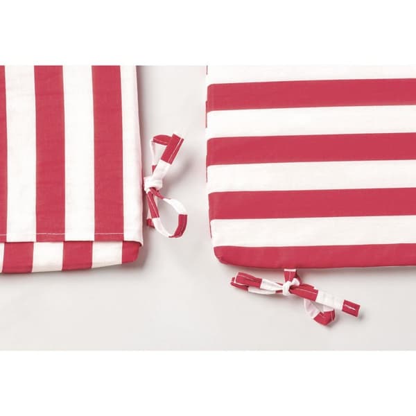 Rootz Seat Cushions 'Nicki Für 4' - Stripe Design - 2 -Part Set - 100% bomull - Bekväm - 89 cm x 19 cm x 1,5 cm