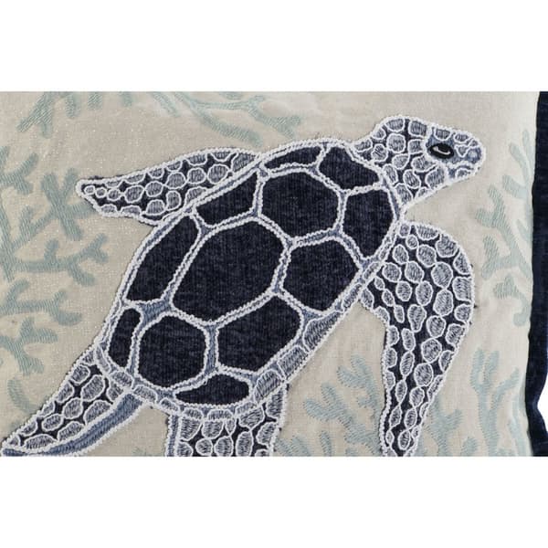 Pude Home ESPRIT Skildpadde Middelhavet 45 x 15 x 45 cm