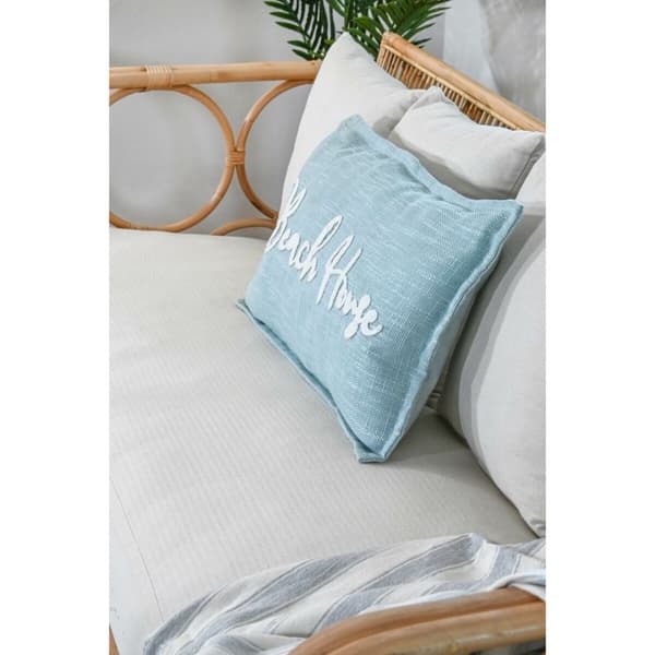 Kudde Home ESPRIT Beach Vit Himmelsblå Medelhavs 60 x 10 x 35 cm
