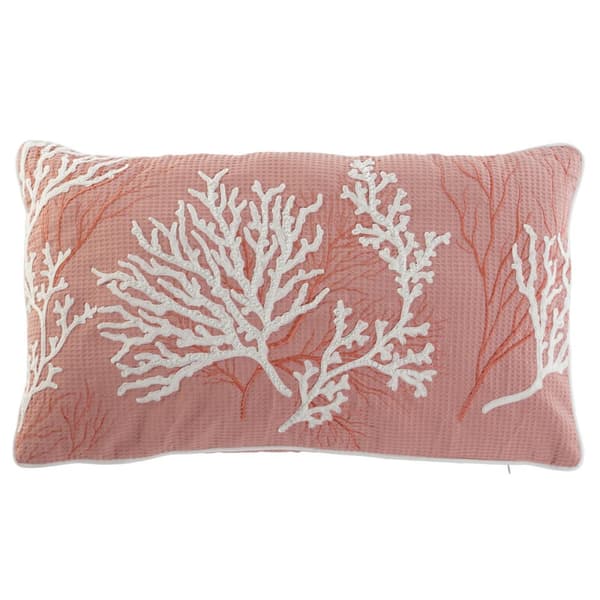 Pute Home ESPRIT Hvit Koral Middelhavet 60 x 10 x 35 cm