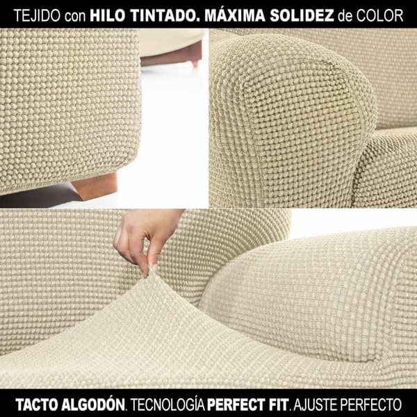 Sofa cover Sofaskins NIAGARA Beige - 3 personers sofa 180 - 230 cm