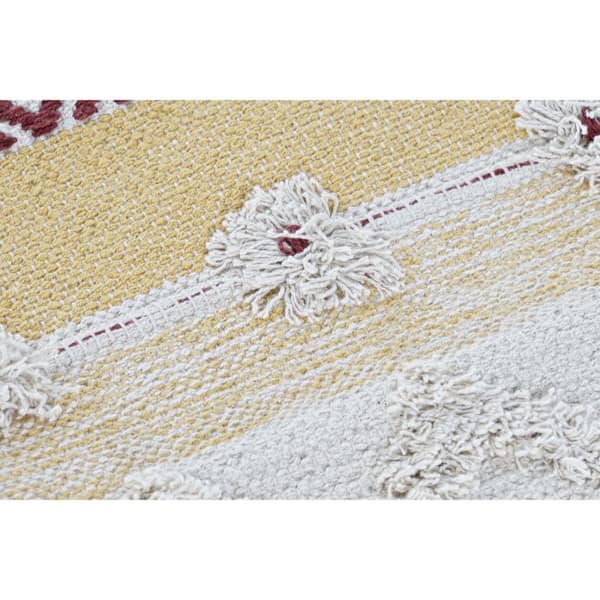 Pudebetræk DKD Home Decor Multifarvet Frynse Boho (60 x 60 x 2 cm)