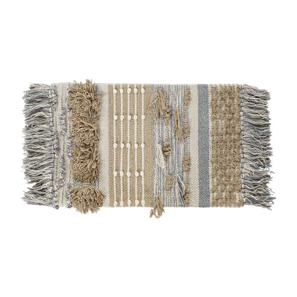 Putetrekk DKD Home Decor Flerfarget Fringe Boho (50 x 3 x 30 cm)