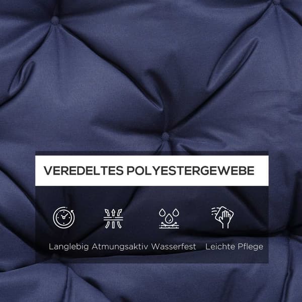 Rootz Garden Seat Cushions - Bänkkuddar - Stolanslutning - Tjock skumkomfort - 150L X 98W X 8D cm