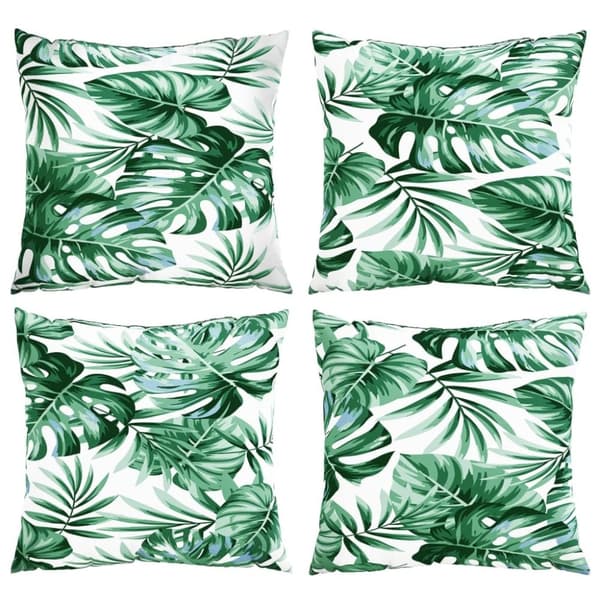 vidaXL sofapuder 4 stk. 60x60 cm stof bladmønster