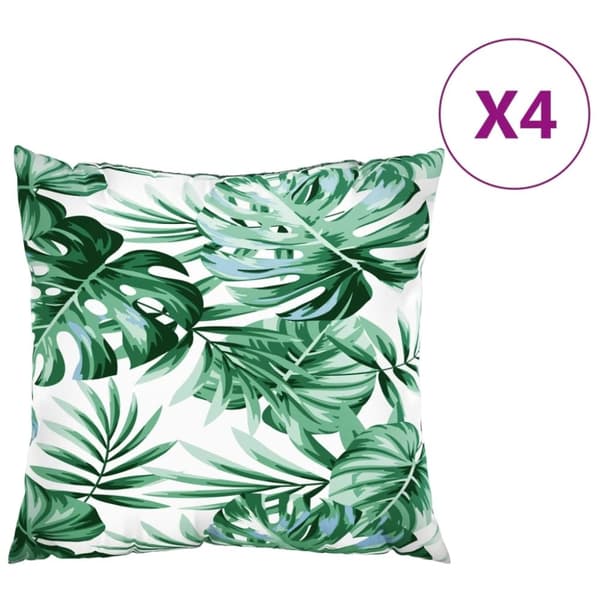 vidaXL Sofaputer 4 stk bladmønster 60x60 cm stoff