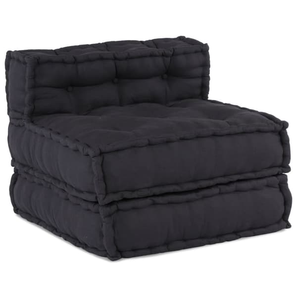 vidaXL Pouffe Set av 3 Antracit Bomull 70 x 70 x 54 cm Modulär