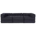 Miniatyrbild 9 av 11: vidaXL Pouffe Set av 3 Antracit Bomull 70 x 70 x 54 cm Modulär