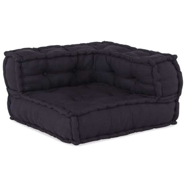 vidaXL Pouffe Set av 3 Antracit Bomull 70 x 70 x 54 cm Modulär