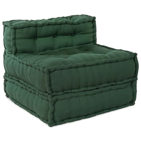 vidaXL Pouffe Sæt af 4 Grøn 100% bomuld Medium Modulær