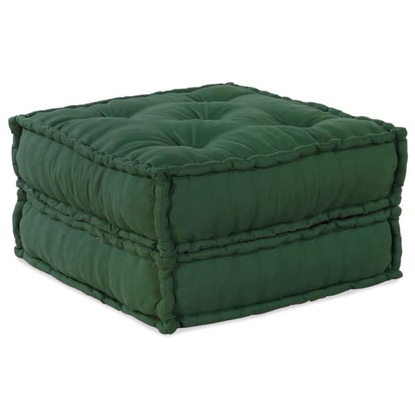 vidaXL Pouffe Sæt af 4 Grøn 100% bomuld Medium Modulær