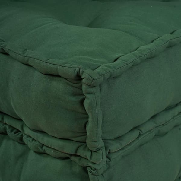 vidaXL Pouffe Sæt af 4 Grøn 100% bomuld Medium Modulær