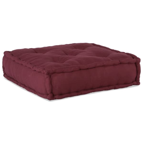 vidaXL Puff Set om 2 Maroon 100% bomull 70 x 70 x 36 cm Modulär Puff