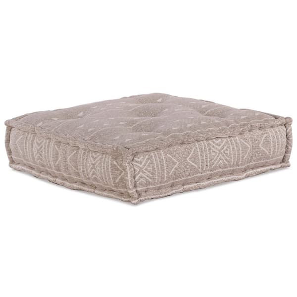 vidaXL Puff Ljusbrun Tyger (100% bomull) 70 x 70 x 54 cm Puff Modern