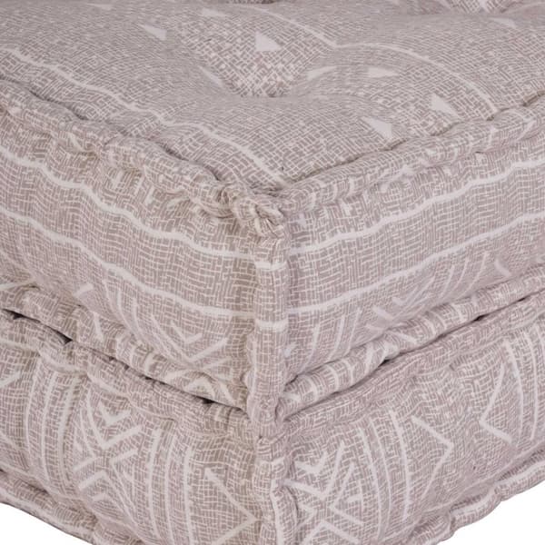 vidaXL Puff Ljusbrun Tyger (100% bomull) 70 x 70 x 54 cm Puff Modern