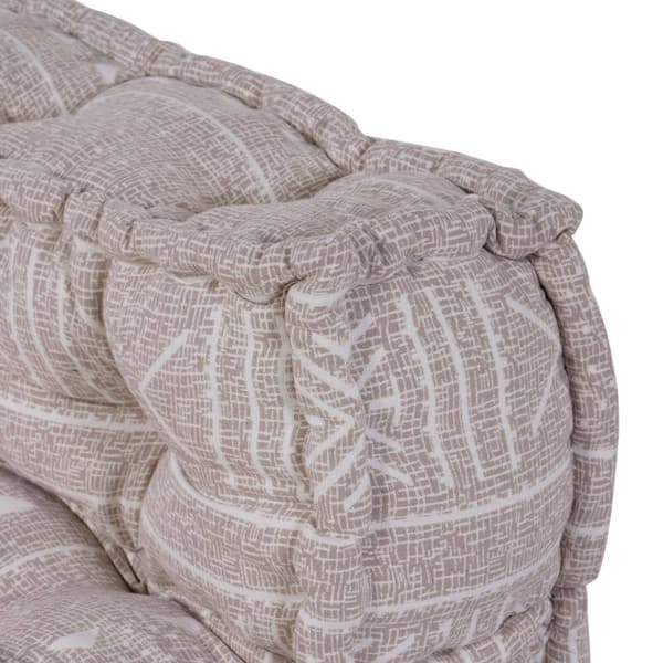 vidaXL Puff Ljusbrun Tyger (100% bomull) 70 x 70 x 54 cm Puff Modern