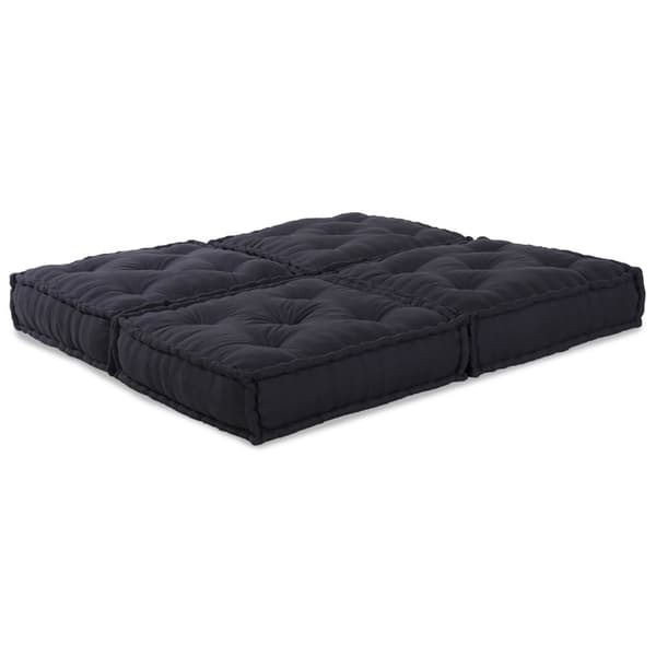 vidaXL Puf Sæt af 2 Antracit 100% bomuld 70 x 70 x 36 cm Modulær Puf