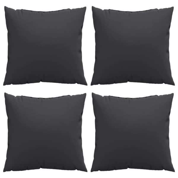 vidaXL Soffkuddar 4 st svart 60x60 cm tyg