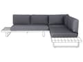 Miniatyrbillede 1 af 8: Udendørs Pudebetræk Grå Stof Sofa Sæde Ryglæn Pudebetræk