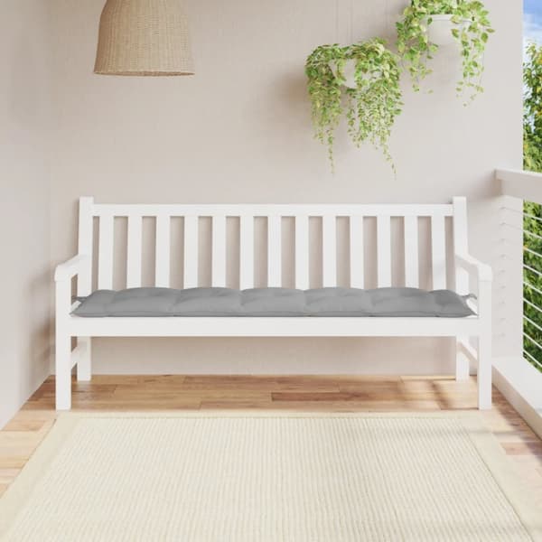 Bänkdyna för trädgården grå 180x50x7 cm oxfordtyg