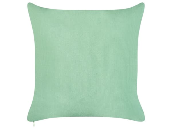 Sett med 2 uteputer Grønn Polyester 45 x 45 cm Bladmotiv Vannavvisende og avtakbart trekk Pyntepute Hage