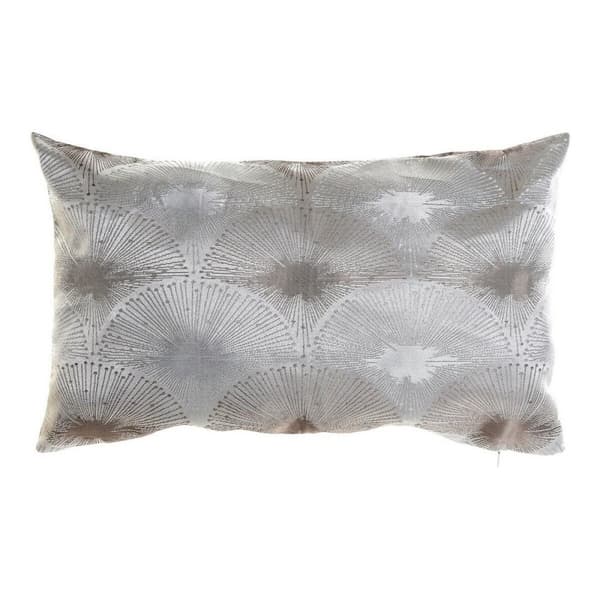 Pude DKD Home Decor Grå Polyester Aluminium Traditionel