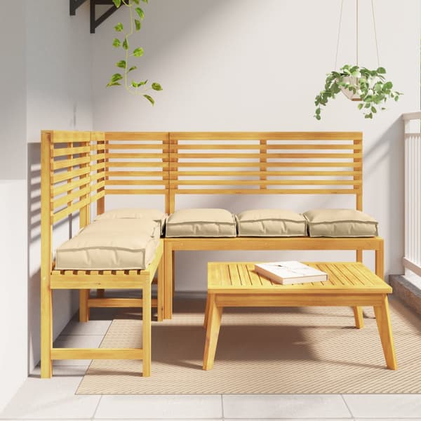 Palettkuddar för sittplats 6 st Beige 40x40x8 cm Oxford tyg