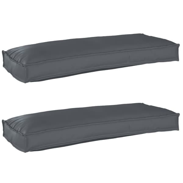 Pallkuddar för bänk 2 st Antracit 100x40x8 cm Oxford-tyg
